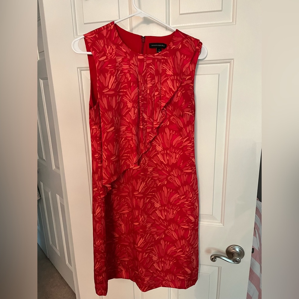 Banana Republic Coral/Red Dress Size 2